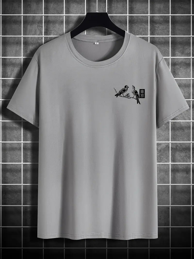 Retro Loose-fit Short-sleeve Printed T-shirt