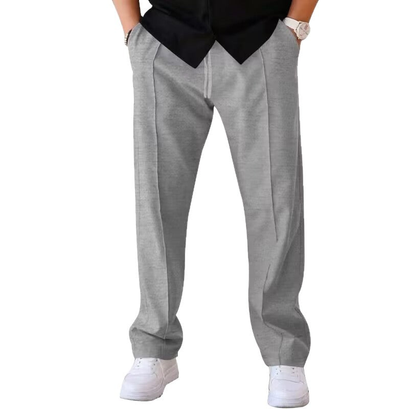 Men's Straight-Leg Athletic Casual Long Pants