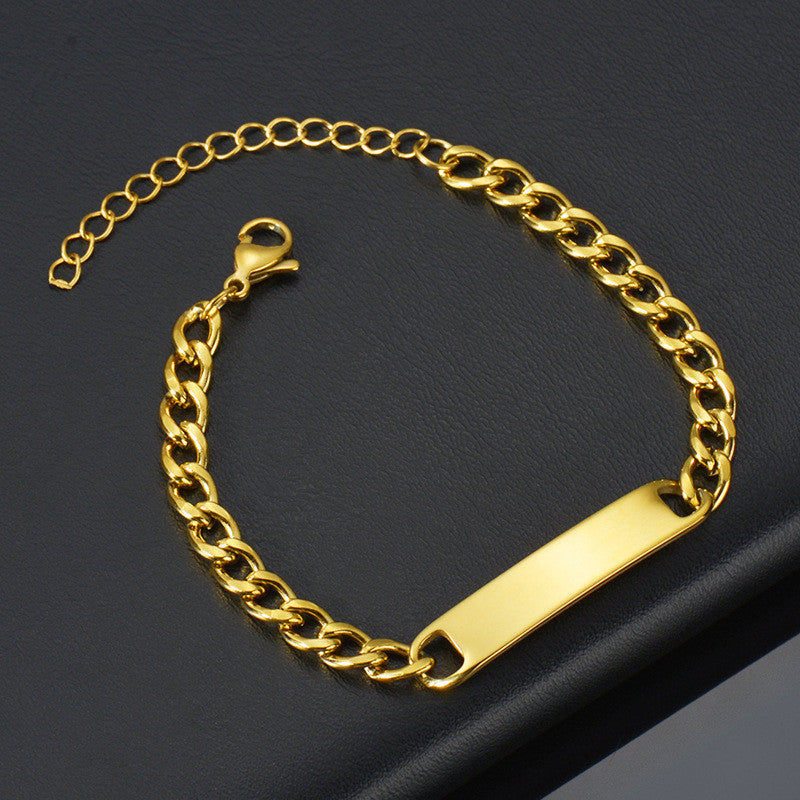 Custom Laser Engraved Bracelets Personalized Bracelet Engravable Stainless Steel Jewelry Gifts