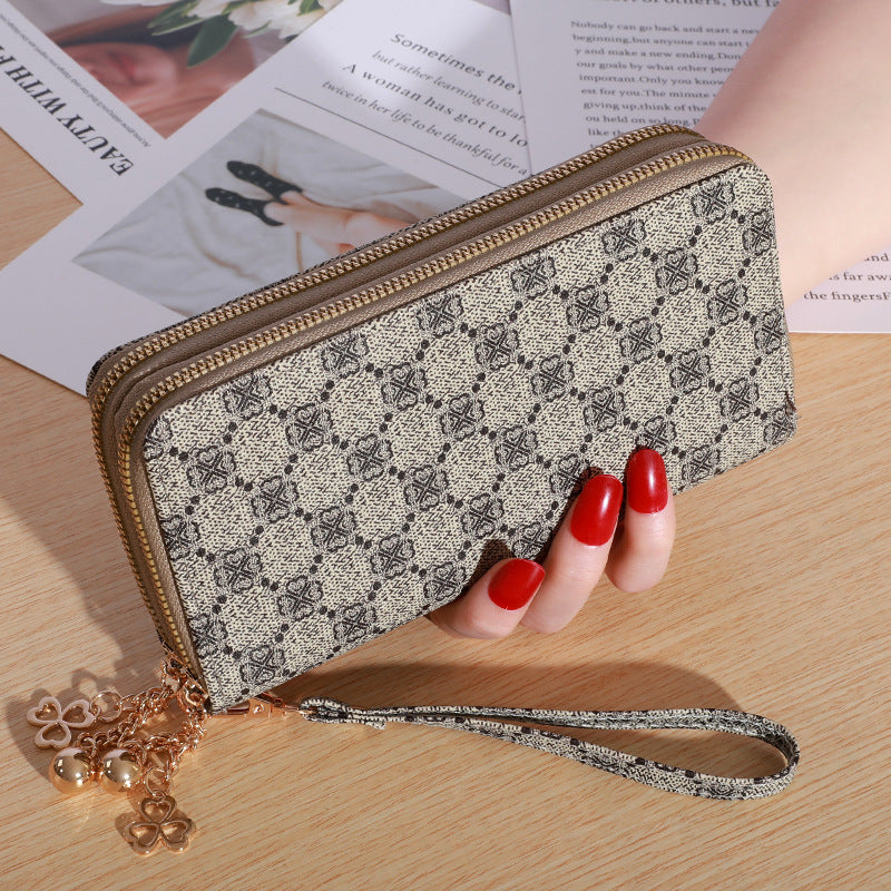 Women's Hand Holding Casual Double Zip Large-capacity Wallet