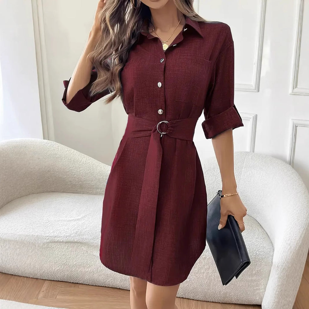 European And American Fashion Shirt Dress