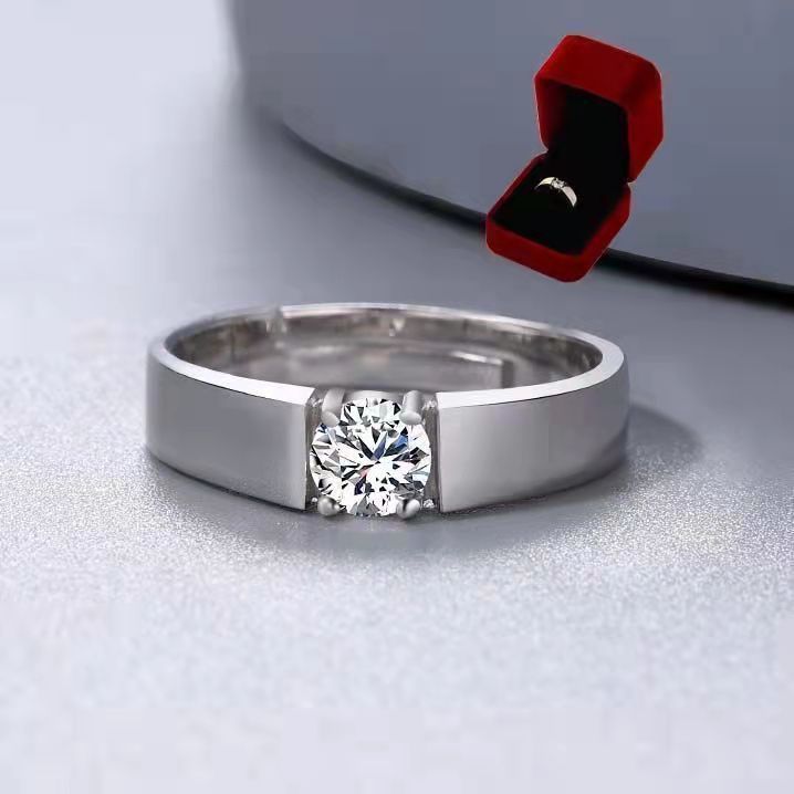 Crown Moissanite Ring For Women, Simulated Diamond Engagement Wedding Ring, Qixi Gift For Girlfriend
