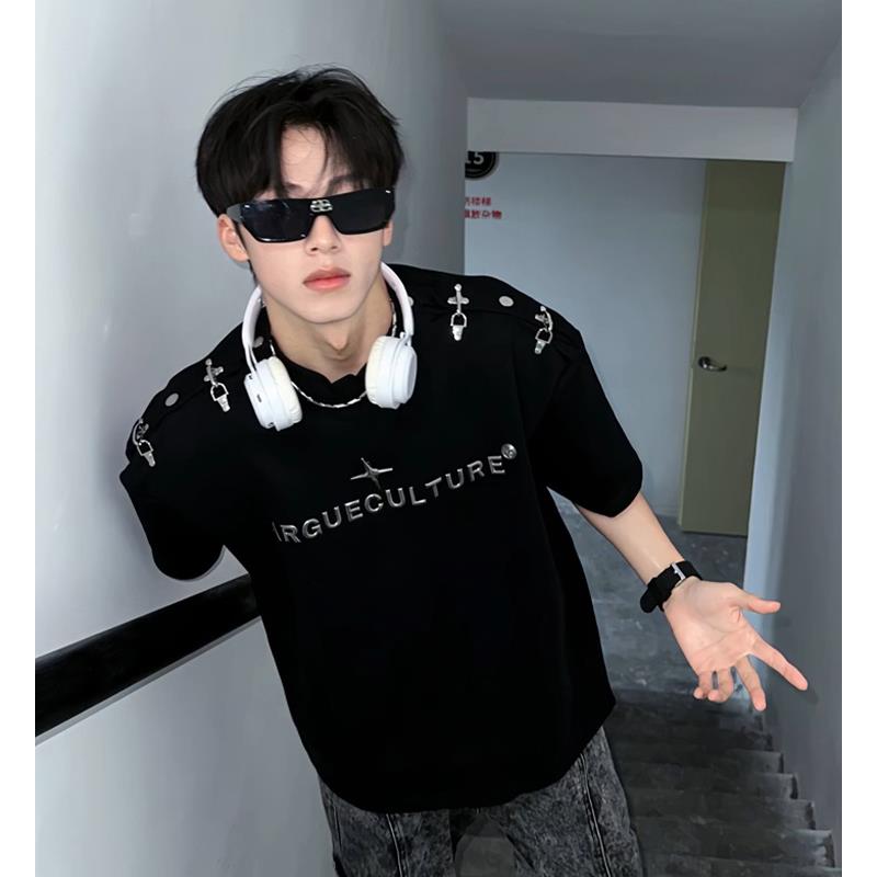 American Retro Short Sleeve T-shirt Men