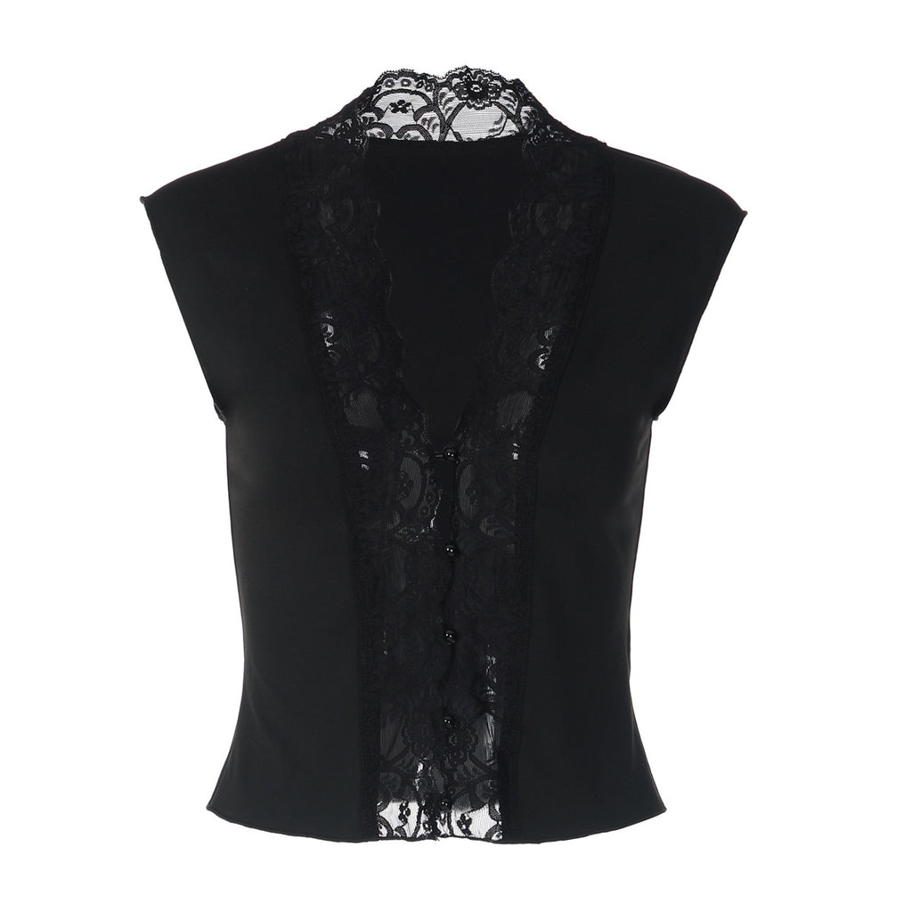 Fashionable Buttoned Waist-Slimming Sleeveless Vest For Women