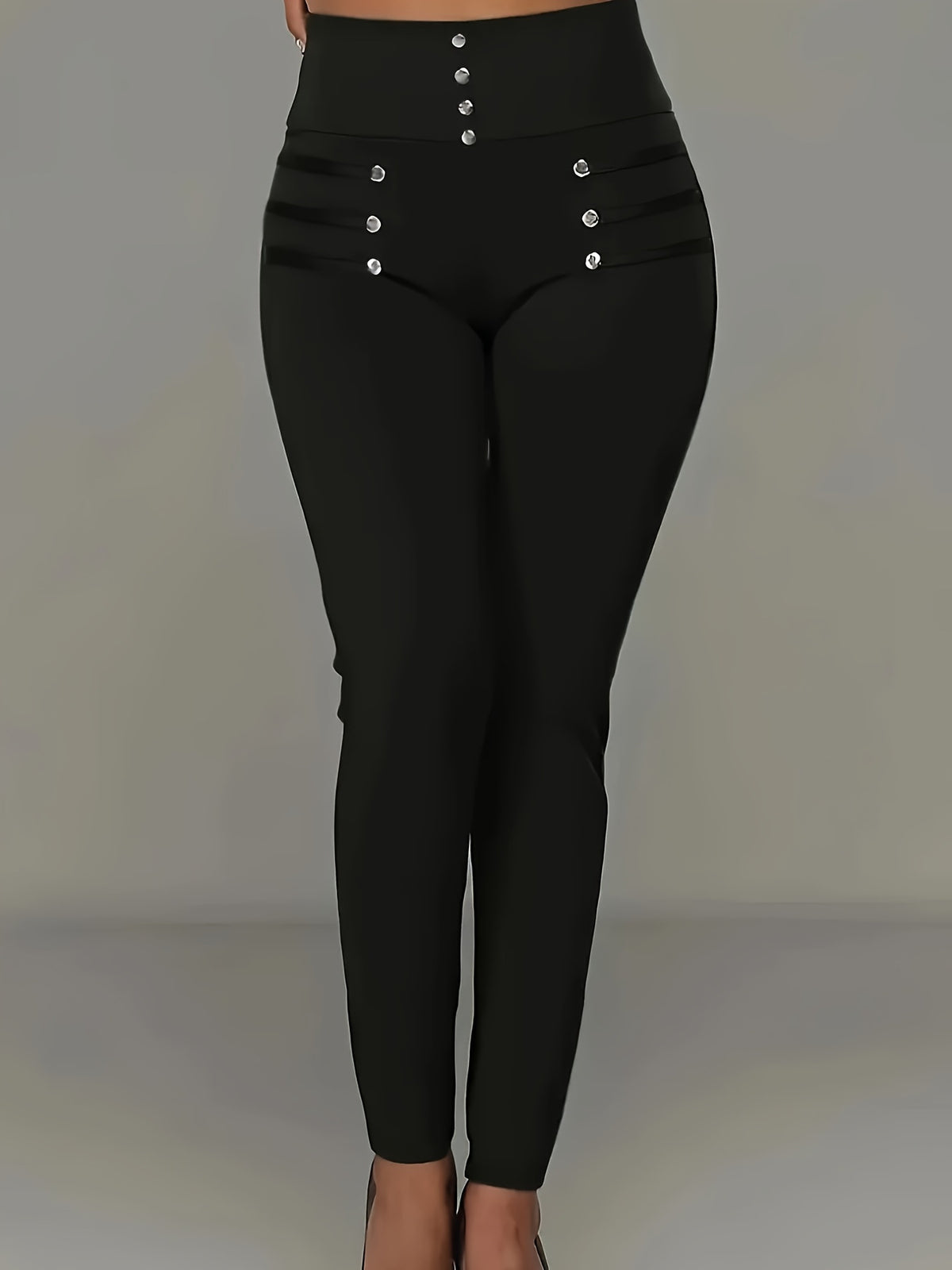High-waisted Slim-fit Trousers Women's European And American Style