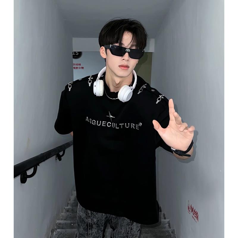 American Retro Short Sleeve T-shirt Men