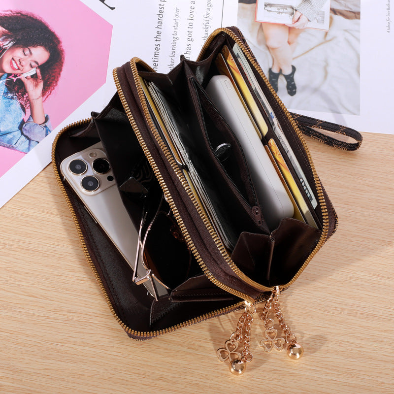 Women's Hand Holding Casual Double Zip Large-capacity Wallet