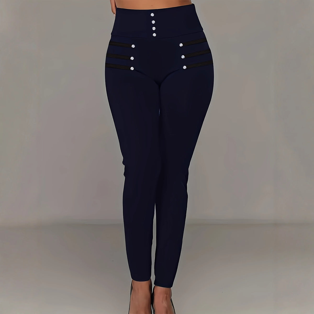 High-waisted Slim-fit Trousers Women's European And American Style