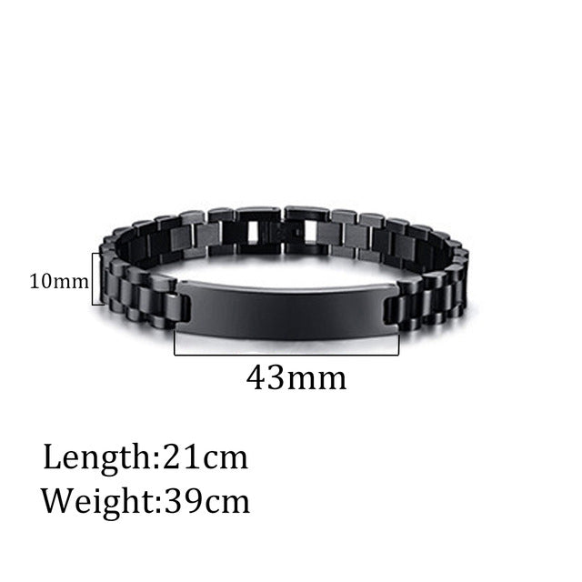 Custom Laser Engraved Bracelets Personalized Bracelet Engravable Stainless Steel Jewelry Gifts